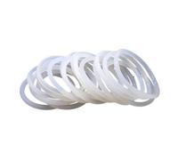 10/50 pezzi Guarnizione O-ring VMQ CS 3 mm OD 10~100 mm Rondella impermeabile isolata in gomma siliconica Forma rotonda Bianca Non tossica(50pcs,OD 22mm ID 16mm)
