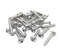 10-50 pezzi in acciaio inossidabile 304 da 2-2,6-3-4-5 mm, testa cilindrica, testa tonda, autofilettante, testa piatta, con guarnizione(18mm,M5 10pcs)