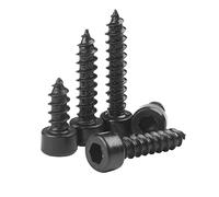 10-50 pezzi M1.7/M2/M2.2/M2.3/M2.5/M2.6/M3/M3.5/M4/M5 Viti autofilettanti a testa esagonale in acciaio al carbonio nero, M5x20mm(10pcs)