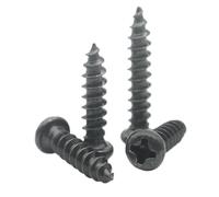 10-50 pezzi M1.7 M2 M2.3 M2.6 M3 M4 M5 M6 Mini vite autofilettante a testa bombata a croce in acciaio inossidabile 304 zincato nero(100mm,M3.5 (20pcs))