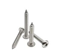 10/50 pezzi M1 M1.2 M1.4 M1.7 M2 M3 M4 M5 M6 Mini piccola vite for legno autofilettante a testa tonda con croce in acciaio inossidabile 304(40mm,M4.8 10pcs)