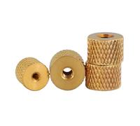 10-50 pezzi M2 M2.5 M3 M4 dado ad alette in ottone zigrinato regolazione cilindrica for modello di case PC con raffreddamento ad acqua(M2 10pcs)
