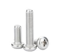 10-50 pezzi M2 M2.5 M3 M4 M5 M6 Bullone a testa tonda a croce in acciaio inossidabile 304 A2 con vite ammortizzata con guarnizione(20mm,M4 10pcs)