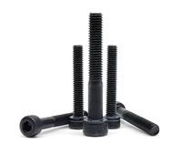 10/50 pezzi M2 M3 M4 Mini Piccolo Micro Bullone a testa esagonale in acciaio nero Vite a testa esagonale(25mm,50pcs M3)