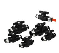 10/50 pezzi Valvola manuale pneumatica - Connettore rapido a innesto rapido Controller manuale in plastica (8 mm, 10 mm, 12 mm)(BUC 10MM,50 PCS)
