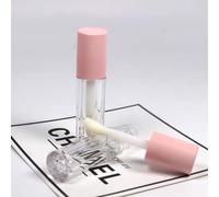 10/50 pz Commercio All'ingrosso 5 ml Tubo Lucidalabbra Trasparente Con Bacchetta Bianco Nero Rosa Trasparente Lipgloss Rossetto Tubi Pennello Grande Contenitori-50 pz, Tappo Rosa