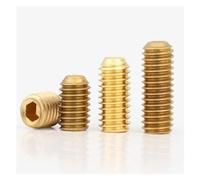 10-50 Pz/lotto DIN916 M2 M2.5 M3 M4 M5 M6 M8 Ottone Filettatura Metrica Grani Viti Cup Point Esagono Incassato Viti Senza Testa (Color : 6mm, Size : M8 10pcs)