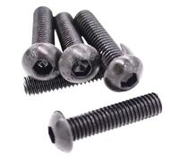10/50 Pz M1.6 M2 .5 M3 M4 M5 M6 M8 Nero Grado 10.9 Acciaio ISO7380 Esagonale A Esagono Incassato Testa Pulsante Fungo Allen Bullone Vite(55mm,M8 (10pcs))