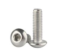 10/50 Pz M2 .5 M3 M4 M5 M6 304 In Acciaio Inox ISO7380 Esagono Rotondo Incassato Testa Pulsante Allen Macchina Mobili Bullone Vite(40mm,M3 x 50Pieces)