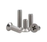 10-50 pz M2 .5 M3 M4 M5 M6 316 A4 Marine Grade In Acciaio A Testa Svasata Viti A Piatta Croce bulloni(14mm,M4(20pcs))