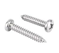 10/50 Pz M2.9 M3 .5 M4.2 .8 M5. M6.3 304 In Acciaio Inox Croce Pan Testa Tonda Autofilettanti Vite For Legno(50mm,10pcs M6.3)