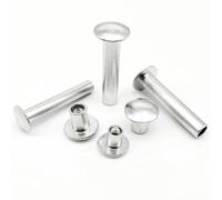 10/50 pz M2 M2.5 M3 M4 M5 M6 GB873 Rivetto in alluminio a testa tonda piatta con gambo semicavo Diametro 2-6 mm Lunghezza 3-30 mm-25 mm-50 pz M3