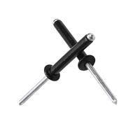 10-50 rivetti ciechi neri a testa bombata in alluminio, M2.4, M2.8, M3, M3.2, M4, M5, per mobili(M3 50 pezzi,10 mm)