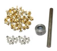 10/50 Set 10mm Strass Rivetti Borchie per Abbigliamento Sacchetti Pelle Craft