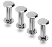 10-50 Set Chicago Viti Piatto Unghie Testa Stud Rivetto Pelle Legatoria Marsupio