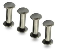 10-50 Set Chicago Viti Piatto Unghie Testa Stud Rivetto Pelle Legatoria Marsupio