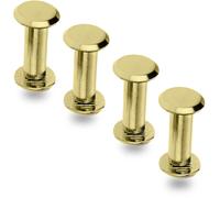 10-50 Set Chicago Viti Piatto Unghie Testa Stud Rivetto Pelle Legatoria Marsupio