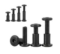 10~50 set M6 M8 acciaio nero grande piatto esagonale mobili vite bullone con dado rivetto connettore inserto giunto manica dadi(6x12mm-6x35mm(20set)