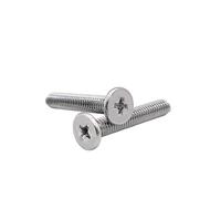 10/50 viti a croce in acciaio inox 304, ultra sottili, super basse, a testa piatta, per computer portatili (18 mm, M2,5, 50 pezzi)