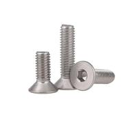 10/50 viti a testa esagonale a testa svasata piatta M2 M2,5 M3 M4 M5 M6 M8 304 A2 in acciaio inox GB70.3 viti a testa esagonale svasata L=3-100 mm (65 mm, M8 (10 pezzi)