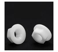 10/50pcs Dado Flangiato Esagonale In Nylon Bianco M3 M4 M5 M6 M8 M10 M12 Dado Flangiato In Plastica for Isolamento Termico Elettricità(M4 50pcs)