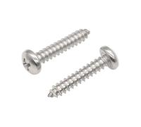 10-50pcs M2/M2.2/M2.6/M3/M3.5 acciaio inossidabile 316 viti autoattacchianti per legno con testa rotonda e fessura a croce, M3.5x12mm