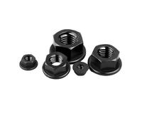 10-50pcs M3/M4/M5/M6/M8/M10/M12 Nero Bianco Fondo Piatto Plastica Nylon Isolamento Dado Flangiato Esagonale, M8(10pcs)