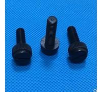 10-50pcs M3 M4 M5 M6 M8 Vite a testa zigrinata in nylon nero PA66 Vite a torsione a mano in plastica di nylon Mano del computer Stringere le viti (Color : M4x16 (50pcs))