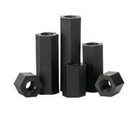 10-50PCS M3M4 Nylon Hex Standoff Plastica Doppio Passaggio Esagonale Filettato PCB Circuito Della Scheda Madre Isolamento Pilastro Colonna Dado Nero(18mm (50Pcs),M3)
