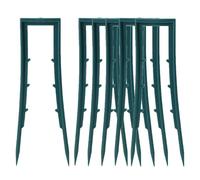 10-50pcs Paletti da giardino Punta a punta Paesaggio Graffette Borchie a terra Cortile Prato Erbacce Barriere Perni da giardino in plastica Supporto for piante(10pcs)