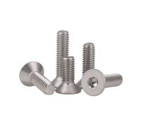 10-50pcs testa chiave M2 M2.5 M3 M4 M5 M6 M8 acciaio inossidabile 304 o nero esagono incassato vite a testa svasata piatta bulloni(304 Steel,10MM_M3 50PCS)