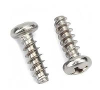 10/50X M1.2 M1.4 M1.7 M2 M2.6 M3 M3.5 M4 M5 Vite autofilettante for legno a testa cilindrica con incavo in acciaio inossidabile 304(16mm,50Pcs M3)