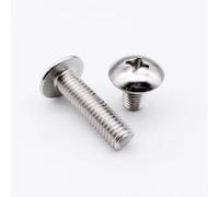 10/50X M2 M2.5 M3 M4 M5 M6 304 A2-70 acciaio inossidabile testa grande piatta tonda croce bullone L=3-80mm(14mm,M5 10pcs)