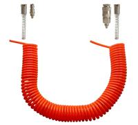 10.5m Spring Air Hose Spirale Bobina Arancione ODxID 8x5mm Accoppiatori Rapidi Europei SP PP Inclusive Compressore Tubo Trasferimento Aria Acqua