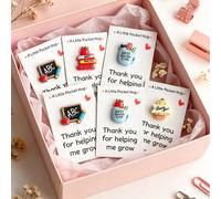 10/5set/1set-Set regalo per il ringraziamento agli insegnanti, include cartoline di ringraziamento ispiratrici, portapenne in resina, matite, libri e altre statuine decorative. Questo è un regalo di r