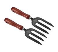 10.6" 3 Denti Mano Giardinaggio Forcella,2pz Carbonio Acciaio Ispessito Indurito