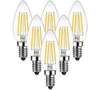 10 / 6 LAMPADINE 6w=49w OPTONICA LED FILAMENTI E14 C35 LAMPADINA CANDELA LUCE [EEK: A++]