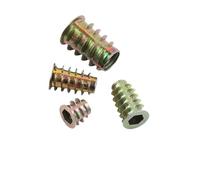 10-60 pezzi Inserto filettato Dado M4 M5 M6 M8 Acciaio al carbonio Zincato Inserti for viti a esagono incassato for mobili in legno(M6x15 60pcs)