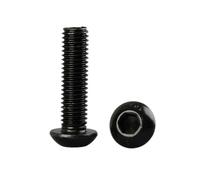 10-60pcs M2/M2.5/M3 acciaio al carbono di grado 10.9 viti meccaniche con testa a piatto e fessura esagonale interna, M3x6mm