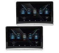 10.6in Car Display, Mutifuctional 1 Coppia Touch Screen Poggiatesta Lettore Video 1920x1080 Car Stereo con LED Luce Colorata Interfaccia USB Multilingue per Veicoli Auto RV