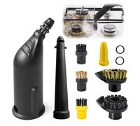 10 accessori per pulitore a vapore Kärcher SC1 SC2 SC3 SC4 SC5, set di pezzi di ricambio con ugello allungato, ugello curvo, spazzola rotonda, ugello per fughe, sigillo, accessori per pulitore a