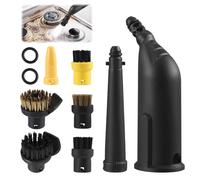 10 accessori per pulitore a vapore Kärcher SC1 SC2 SC3 SC4 SC5, set di pezzi di ricambio per ugello manuale, ugello allungato, ugello curvo, spazzola rotonda, ugello per fughe, sigillo, accessori per