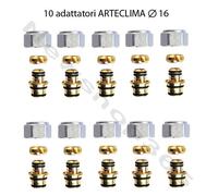 10 ADATTATORI PER TUBO MULTISTRATO DA 16X2 MM KIT DI RACCORDO M24X19 CON CALOTTA