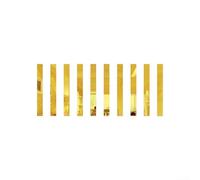 10 adesivi in acrilico a strisce lunghe per trasformare il tuo spazio con un'elegante decorazione da parete (5 cm x 30 cm x 10 pezzi oro)