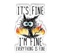 10 adesivi in vinile con scritta in inglese "It's Fine I'm Fine Everything is Fine", per laptop, adesivi divertenti, per auto, bottiglia d'acqua, adesivi per skateboard (15,2 cm)