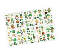 10 adesivi per il viso con simbolo della fortuna, eleganti quadrifogli, temporaneamente tatuati, per San Patrizio, eventi, festival, temporaneamente tatuati