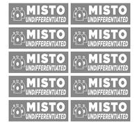 10 Adesivi per Raccolta Differenziata "Misto" | Formato cm 15x5 | Etichette per Contenitori Rifiuti | MISTO