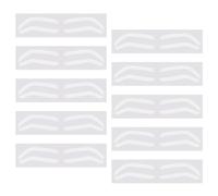 10 adesivi per sopracciglia personalizzabili, colore bianco, impermeabili, per bastoncini impeccabili, forme simmetriche per il posizionamento delle sopracciglia