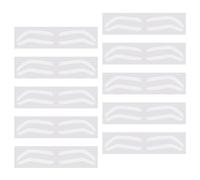 10 adesivi per sopracciglia personalizzabili, colore bianco, impermeabili, per bastoni senza errori, forme per sopracciglia adesive per principianti