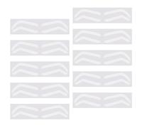 10 adesivi per sopracciglia personalizzabili, colore bianco, impermeabili, per bastoni senza errori, per modellare le sopracciglia riutilizzabili